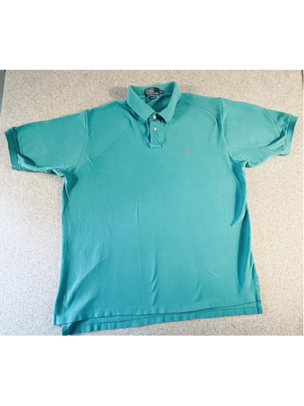 Polo Ralph Lauren Polo Shirt Mens XXL Green Blue Short Sleeve Pony Logo